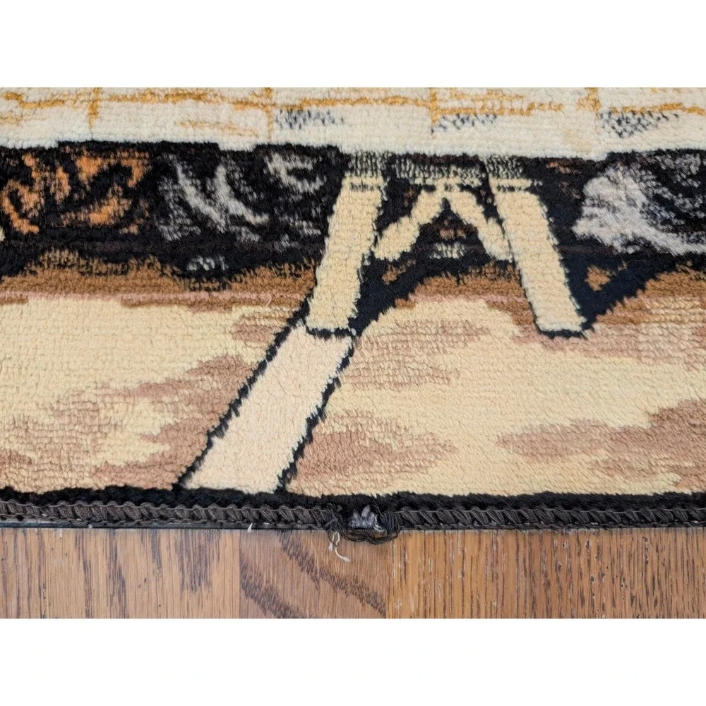 Vintage Last Supper Woven Tapestry Wall Hanging Fringe Religious Decor Brown‎